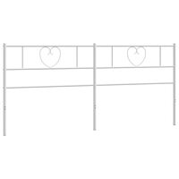 vidaXL Huvudgavel metall vit 200 cm