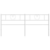 vidaXL Huvudgavel metall vit 200 cm