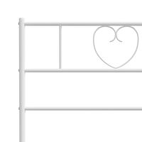 vidaXL Huvudgavel metall vit 200 cm