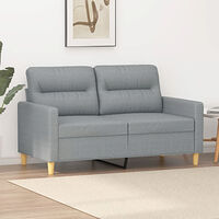 vidaXL 2-sitssoffa ljusgrå 120 cm tyg