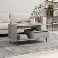 vidaXL Soffbord grå sonoma 90x49x45 cm konstruerat trä