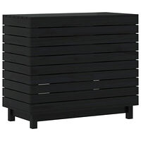 vidaXL Tvättkorg 88,5x44x76 cm massiv furu
