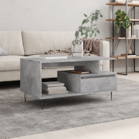 vidaXL Soffbord betonggrå 90x49x45 cm konstruerat trä