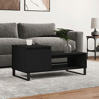 vidaXL Soffbord svart 100x50x45 cm konstruerat trä