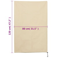 vidaXL Fiberdukar med dragsko 12 st 70 g/m² 0,8x1 m