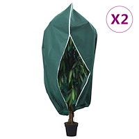 vidaXL Fiberdukar med blixtlås 2 st 70 g/m² 1,55x1,55 m