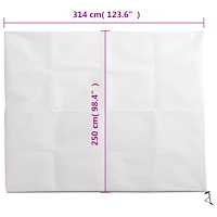 vidaXL Fiberduk med blixtlås 70 g/m² 3,14x2,5 m