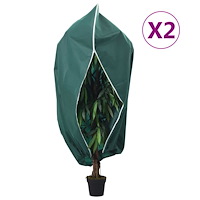 vidaXL Fiberdukar med blixtlås 2 st 70 g/m² 3,93x3,5 m