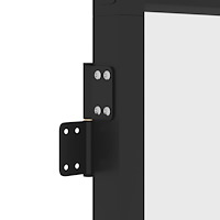 vidaXL Innerdörr svart 102,5x201,5 cm härdat glas och aluminium slim