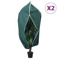 vidaXL Fiberdukar med blixtlås 2 st 70 g/m² 1,2x1,8 m