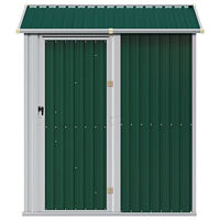 vidaXL Trädgårdsskjul grön 192x152,5x237 cm galvaniserat stål