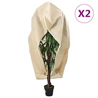 vidaXL Fiberdukar med blixtlås 2 st 70 g/m² 1,2x1,8 m