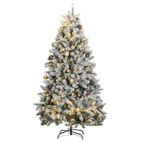 vidaXL Plastgran med gångjärn 300 LEDs & kulor 270 cm