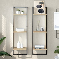 vidaXL Vägghylla 3 hyllor sonoma-ek 30x25x100 cm konstruerat trä