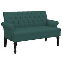 vidaXL Bänk med ryggstöd mörkgrön 120x62x75,5 cm mörkgrå