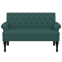 vidaXL Bänk med ryggstöd mörkgrön 120x62x75,5 cm mörkgrå
