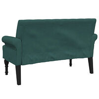 vidaXL Bänk med ryggstöd mörkgrön 120x62x75,5 cm mörkgrå