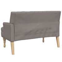 vidaXL Bänk med dynor taupe 113x64,5x75,5 cm tyg