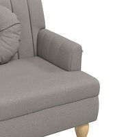 vidaXL Bänk med dynor taupe 113x64,5x75,5 cm tyg