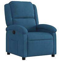 vidaXL Reclinerfåtölj blå sammet