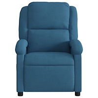 vidaXL Reclinerfåtölj blå sammet