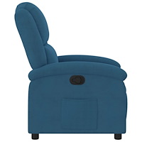 vidaXL Reclinerfåtölj blå sammet