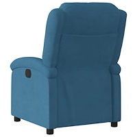 vidaXL Reclinerfåtölj blå sammet