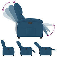 vidaXL Reclinerfåtölj blå sammet