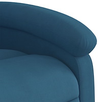 vidaXL Reclinerfåtölj blå sammet