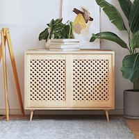 vidaXL Skåpluckor gallerdesign 2 st 49,5x61,5 cm massiv furu