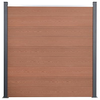 vidaXL Staketpanel brun 180x186 cm WPC