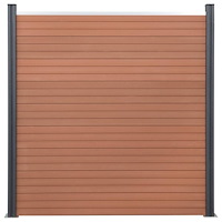 vidaXL Staketpanel brun 180x186 cm WPC