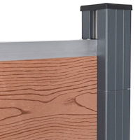 vidaXL Staketpanel brun 180x186 cm WPC