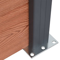 vidaXL Staketpanel brun 180x186 cm WPC