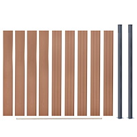 vidaXL Staketpanel brun 180x186 cm WPC