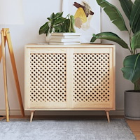vidaXL Skåpluckor gallerdesign 2 st 49,5x69 cm massiv furu
