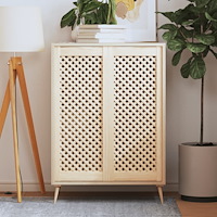 vidaXL Skåpluckor gallerdesign 2 st 39,5x99 cm massiv furu