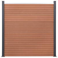 vidaXL Staketpanel brun 526x186 cm WPC