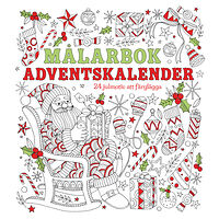 Barthelson Förlag Målarbok adventskalender : 24 julmotiv att färglägga (bok, danskt band)