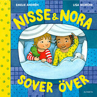 Emelie Andrén Nisse & Nora sover över (bok, board book)