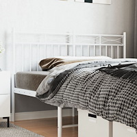 vidaXL Ersättningsgavel metall vit 150 cm