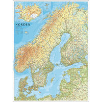 Kartförlaget Norden Väggkarta Norstedts 1:2milj i tub : 1:2milj