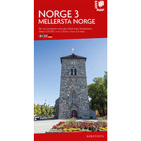 NORSTEDTS Mellersta Norge EasyMap : Skala 1:275.000