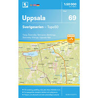 NORSTEDTS 69 Uppsala Sverigeserien Topo50 : Skala 1:50 000