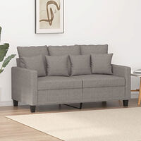 vidaXL 2-sitssoffa taupe 120 cm tyg
