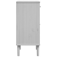 vidaXL Sängbord SENJA rottinglook vit 40x35x80 cm massiv furu