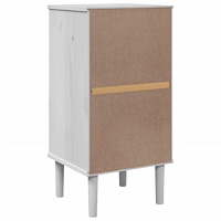 vidaXL Sängbord SENJA rottinglook vit 40x35x80 cm massiv furu