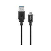 Goobay Goobay 73141 USB-kablar 3 m USB 3.2 Gen 1 (3.1 Gen 1) USB A USB C Svart