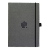 Dingbats*Notebooks LTD Dingbats* Wildlife A4+ Plain - Grey Elephant Notebook