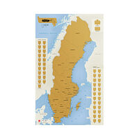 Jana Seta Map Publishers, Ltd. Sverige - Skrapkarta